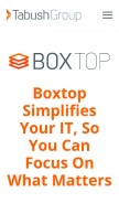 How goboxtop.com looks like on a mobile device such as an iPhone.