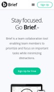 How gobrief.com looks like on a mobile device such as an iPhone.