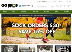 How gobros.com looks like on a tablet such as an iPad.