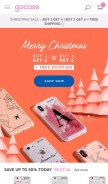 How gocase.com looks like on a mobile device such as an iPhone.