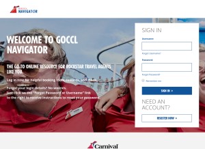 How goccl.com looks like on a tablet such as an iPad.