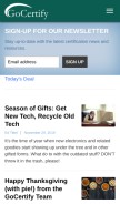 How gocertify.com looks like on a mobile device such as an iPhone.