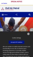 How gocivilairpatrol.com looks like on a mobile device such as an iPhone.