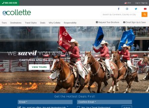 How gocollette.com looks like on a tablet such as an iPad.