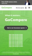 How gocompare.com looks like on a mobile device such as an iPhone.