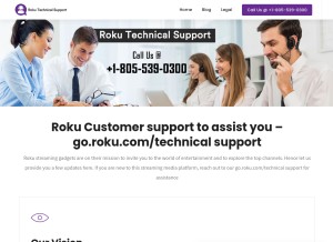 How gocomtechnicalsupport.com looks like on a tablet such as an iPad.