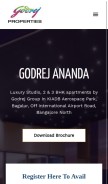 How godrej-ananda.co looks like on a mobile device such as an iPhone.