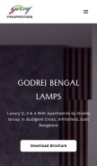 How godrejbengallamps.in looks like on a mobile device such as an iPhone.