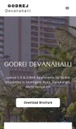 How godrejdevanahalli.in looks like on a mobile device such as an iPhone.