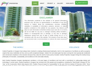 How godrejindia.in looks like on a tablet such as an iPad.