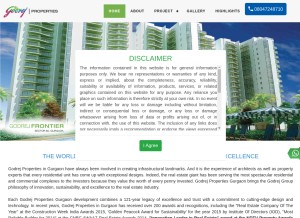 How godrejindia.net.in looks like on a tablet such as an iPad.