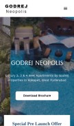 How godrejneopolis.co.in looks like on a mobile device such as an iPhone.