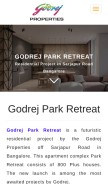 How godrejparkretreats.in looks like on a mobile device such as an iPhone.