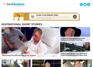 How godupdates.com looks like on a tablet such as an iPad.