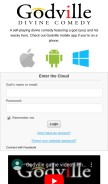 How godvillegame.com looks like on a mobile device such as an iPhone.