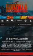 How godzilla-movies.com looks like on a mobile device such as an iPhone.
