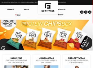 How gofitness.ch looks like on a tablet such as an iPad.