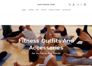 How gofitness.store looks like on a tablet such as an iPad.