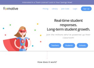 How goformative.com looks like on a tablet such as an iPad.
