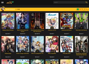 How gogoanime.io looks like on a tablet such as an iPad.