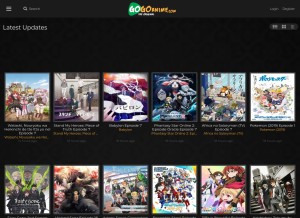 How gogoanime1.com looks like on a tablet such as an iPad.