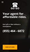 How gogograndparent.com looks like on a mobile device such as an iPhone.