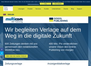 How gogol-publishing.de looks like on a tablet such as an iPad.