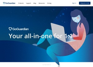 How goguardian.com looks like on a tablet such as an iPad.
