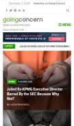 How goingconcern.com looks like on a mobile device such as an iPhone.