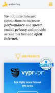 How goldenfrog.com looks like on a mobile device such as an iPhone.