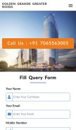 How goldengrandegreaternoida.com looks like on a mobile device such as an iPhone.