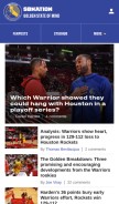 How goldenstateofmind.com looks like on a mobile device such as an iPhone.