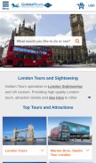 How goldentours.com looks like on a mobile device such as an iPhone.