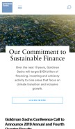 How goldmansachs.com looks like on a mobile device such as an iPhone.
