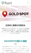 How goldspotmedia.com looks like on a mobile device such as an iPhone.