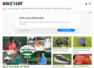 How golfalot.com looks like on a tablet such as an iPad.