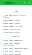 How golfershan.com looks like on a mobile device such as an iPhone.