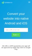 How gonative.io looks like on a mobile device such as an iPhone.