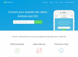 How gonative.io looks like on a tablet such as an iPad.