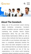 How gonetech.net looks like on a mobile device such as an iPhone.