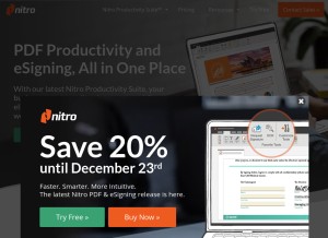 How gonitro.com looks like on a tablet such as an iPad.