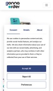 How gonnaorder.com looks like on a mobile device such as an iPhone.