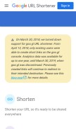 How goo.gl looks like on a mobile device such as an iPhone.
