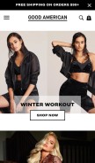 How goodamerican.com looks like on a mobile device such as an iPhone.