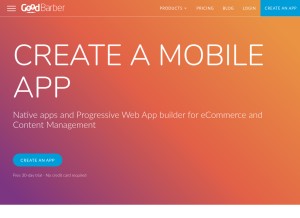 How goodbarber.net looks like on a tablet such as an iPad.