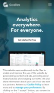 How gooddata.com looks like on a mobile device such as an iPhone.