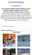 How goodfreephotos.com looks like on a mobile device such as an iPhone.