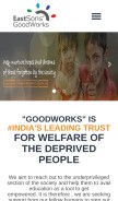 How goodworks.eastsons.com looks like on a mobile device such as an iPhone.