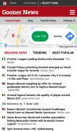 How goonernews.com looks like on a mobile device such as an iPhone.