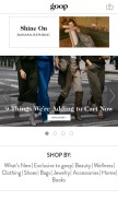 How goop.com looks like on a mobile device such as an iPhone.